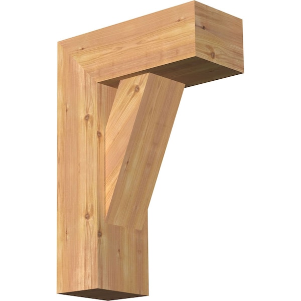 Ekena Millwork Traditional Craftsman Smooth Bracket w/ Offset Brace, Western Red Cedar, 7 1/2"W x 18"D x 26"H BKT0806X18X26TRA04SWR - main